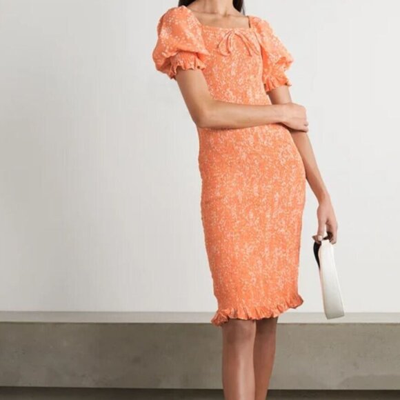 FAITHFULL THE BRAND Fae Shirred Floral-print Crepe Dress - Picture 4 of 5